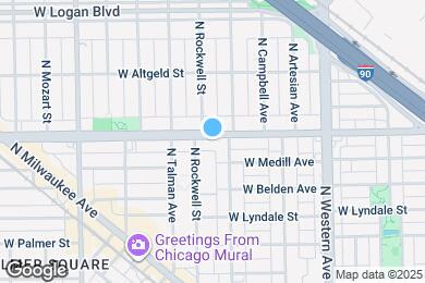 Map image of the property - 2559 W Fullerton Ave