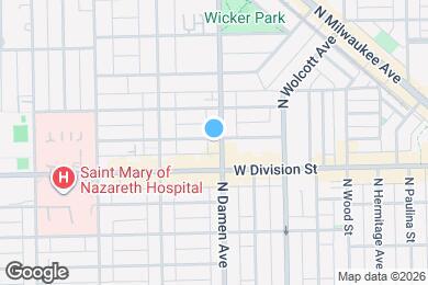 Map image of the property - 1222 N Damen Ave