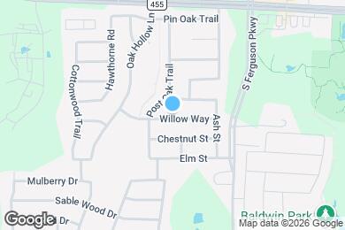 Map image of the property - 1722 Willow Way
