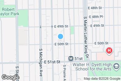 Map image of the property - 4950 S Prairie Ave