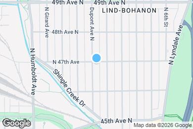 Map image of the property - 4656 DuPont Ave N