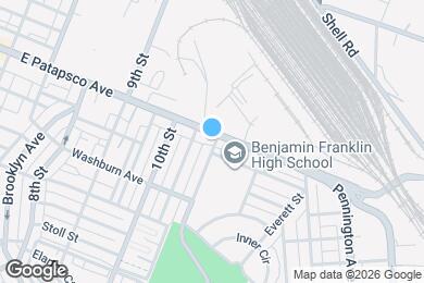 Map image of the property - 1049 E Patapsco Ave