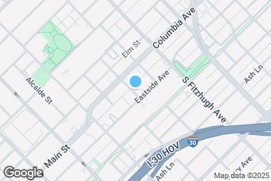 Map image of the property - Modern Munger Place townhome with city skyline views