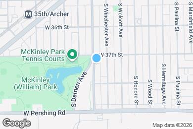 Map image of the property - 3719 S Damen Ave