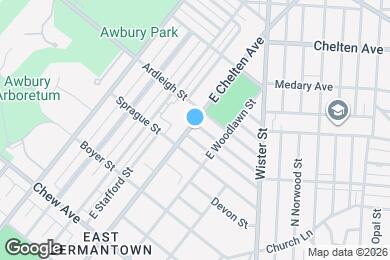 Map image of the property - 1030 E Chelten Ave