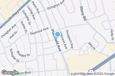 Map image of the property - 185 Plainfield Ave