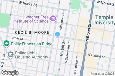 Map image of the property - 1620 Cecil B Moore Ave