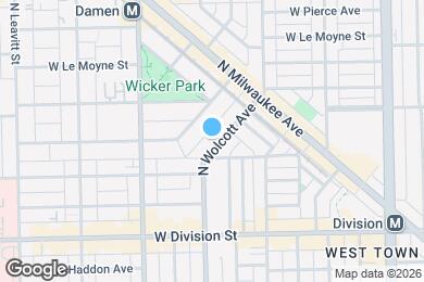 Map image of the property - 1332 N Wolcott Ave