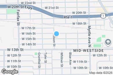 Map image of the property - 1525 W 15th St