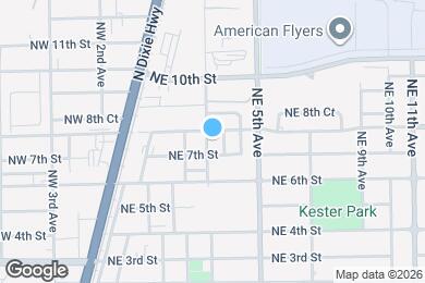 Map image of the property - 712 NE 3rd Ave