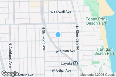 Map image of the property - 6718 N Lakewood Ave