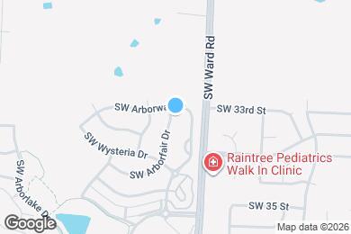 Map image of the property - 1001 SW Arborfair Dr