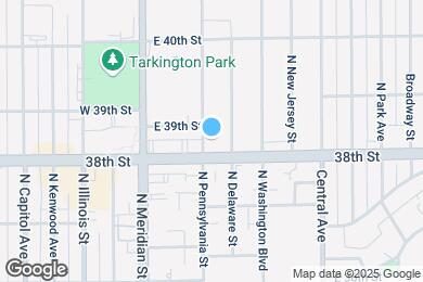 Map image of the property - 3809 N Pennsylvania St