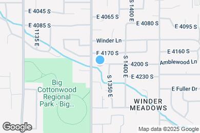 Map image of the property - 1324 E 4200 S