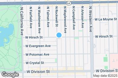 Map image of the property - 1357 N Rockwell St