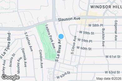 Map image of the property - 5928 S La Brea Ave
