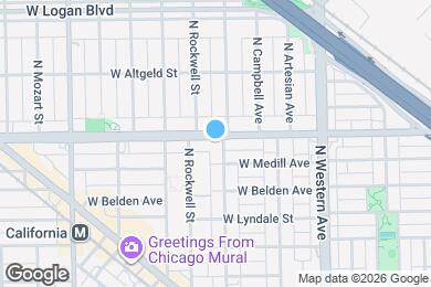 Map image of the property - 2551 W Fullerton Ave