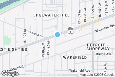 Map image of the property - 7405 Detroit Ave