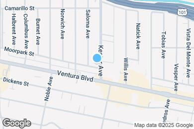 Map image of the property - 14907 Moorpark St