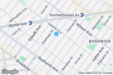 Map image of the property - Luxury 2 BR in Bushwick with Balcony & Roof Deck!