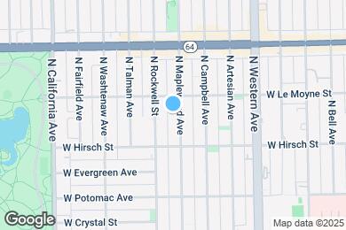 Map image of the property - 1438 N Maplewood Ave