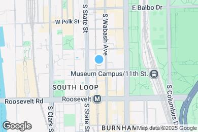 Map image of the property - 1020 S Wabash Ave