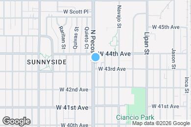 Map image of the property - 4314 N Pecos St