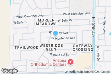 Map image of the property - 10930 W Montecito Ave