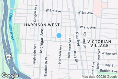 Map image of the property - 957 Harrison Ave