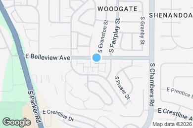 Map image of the property - 14932 E Belleview Ave