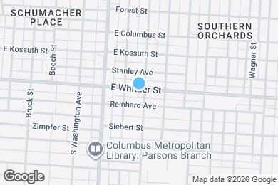 Map image of the property - 595 E Whittier St