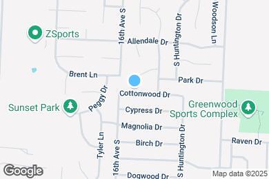 Map image of the property - 1406 Cottonwood Dr