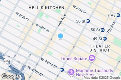 Map image of the property - 350 W 46th St