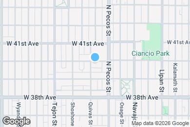 Map image of the property - 1750 W 40th Ave