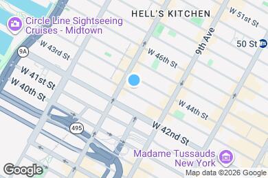 Map image of the property - Beautiful Furnished Studio in Hell's Kitchen!