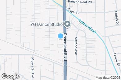 Map image of the property - Rosemead Apartments