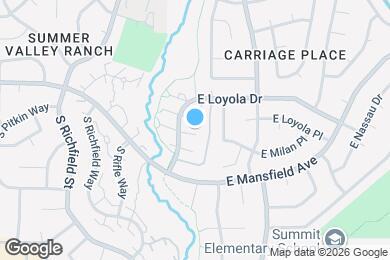 Map image of the property - 17664 E Loyola Dr