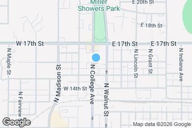 Map image of the property - 1120 N College Ave, Bloomington, IN 47404
