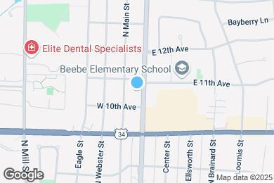 Map image of the property - 1029 N Washington St