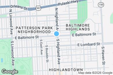 Map image of the property - 3323 E Baltimore St