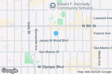 Map image of the property - 849 S Kenmore Ave