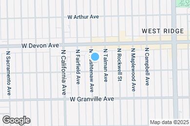 Map image of the property - 6317 N Washtenaw Ave