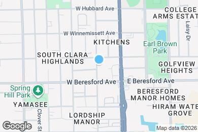 Map image of the property - 813 S Florida Ave