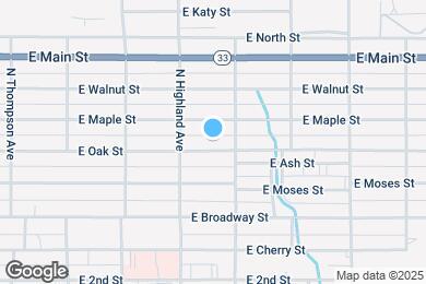 Map image of the property - 1130 E Oak St
