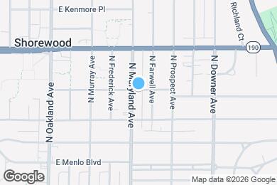 Map image of the property - 2201 E Shorewood Blvd