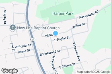 Map image of the property - 204 E Poplar St