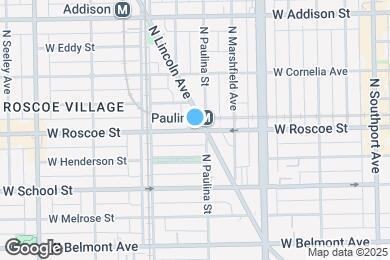 Map image of the property - 1714 W Roscoe St