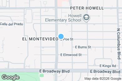 Map image of the property - 3920 E Poe St