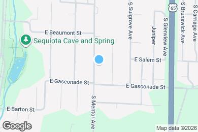 Map image of the property - 3624 S Mentor Ave
