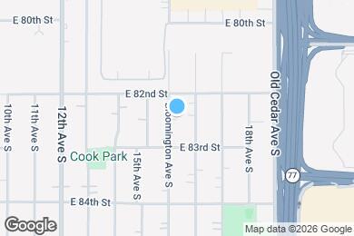 Map image of the property - 8221 Bloomington Ave S